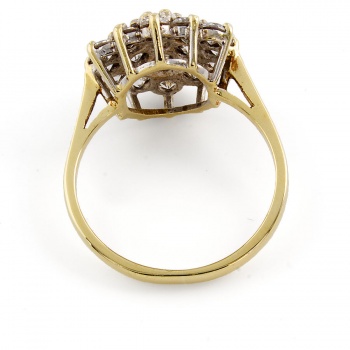 9ct Gold Cubic Zirconia Cluster Ring Size K